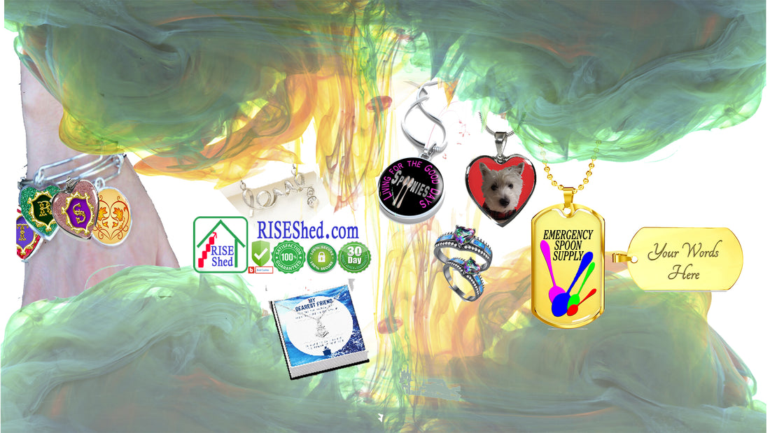 A sample of range of gifts, accessories jewelry from RiseShed