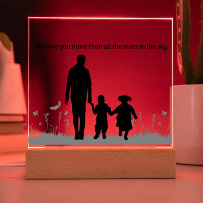Parent with Two Children Custom Desk Plaque