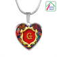 Valentines G Initial Monogram Heart Pendant Necklace Jewelry