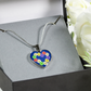 Gift Boxed Daisy Chain Heart Pendant Necklace