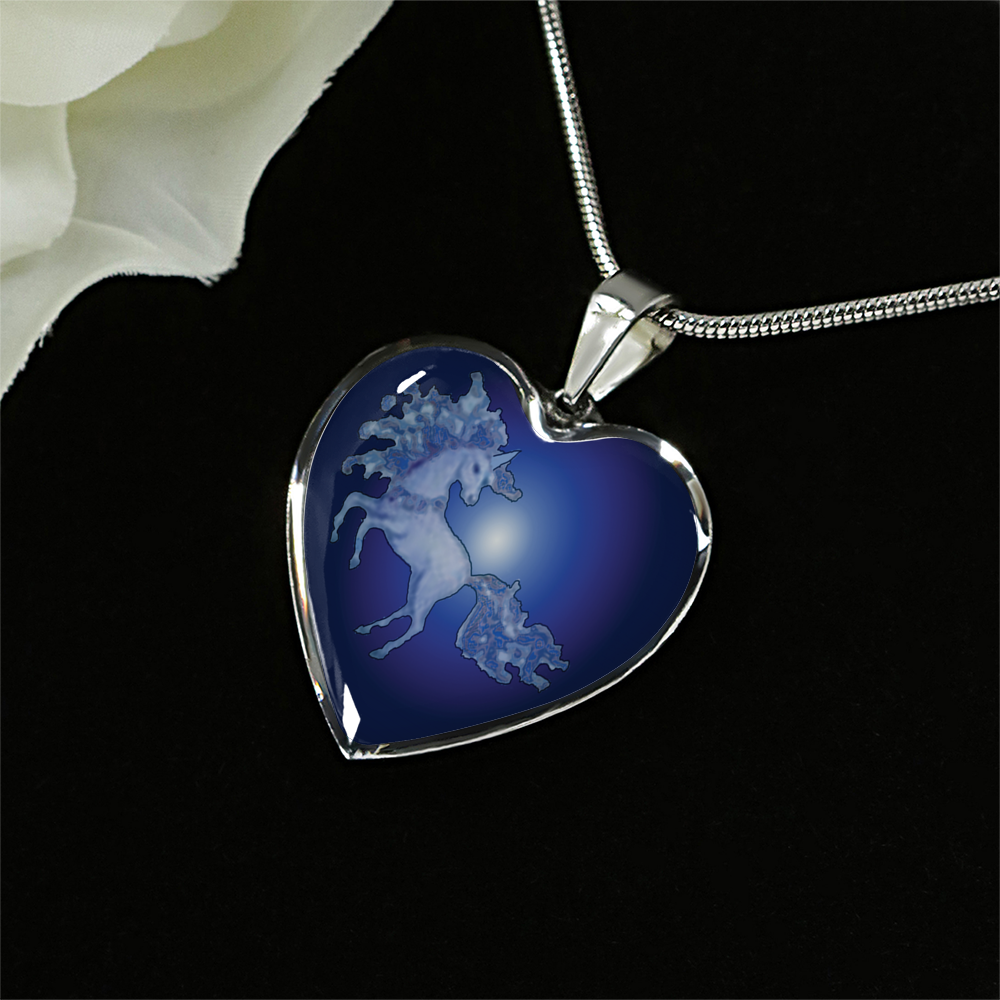 Valentine's Unicorn Pendant Necklace