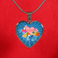 Heart Rays Of Love Charm Pendant Necklace