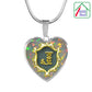 J Initial Monogram Alphabet Heart Pendant And Necklace Jewelry
