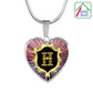 H Initial Monogram Alphabet Heart Pendant and Necklace