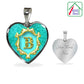 Custom Engraved back of Stainless steel B Initial Monogram Alphabet Heart Pendant and Necklace