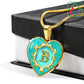 B Initial Monogram Alphabet 18K gold finsh Heart Pendant and Necklace draped over giftbox