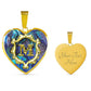 Custom Engraved M Initial Monogram Alphabet 18K Gold Finish Heart Pendant and Necklace