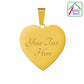 Custom Engraving on 18K Gold Finish Heart Shaped Pendant on Bangle