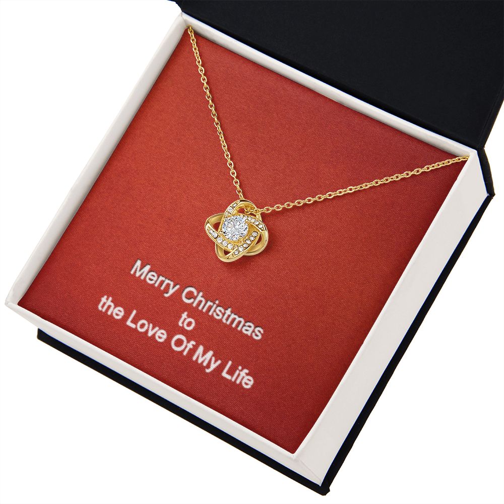 Love Knot Pendant with CUSTOMIZABLE Message Card