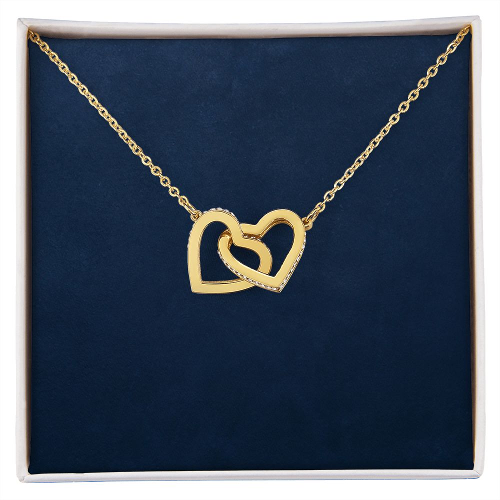 Interlocking Hearts Pendant - Personalize Your Message Card