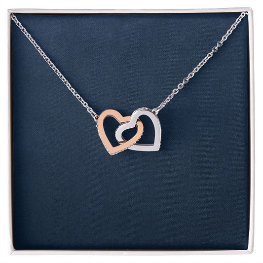 Interlocking Hearts Pendant - Personalize Your Message Card