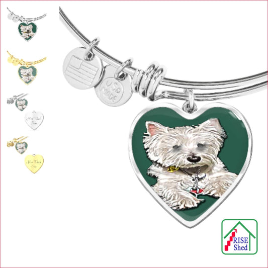 Use your favourite photo to Create Your Own Bangle with Heart Pendant