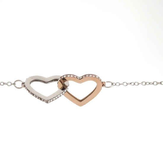 video of the Together Forever Linked Hearts Necklace spinning the two hearts around to show from all angles